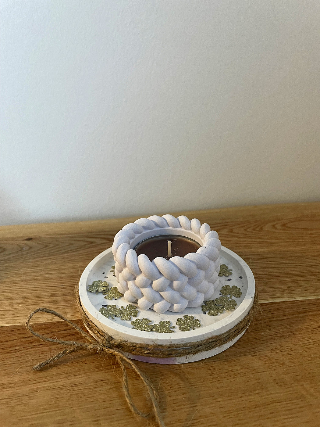 Glücksklee Teelicht